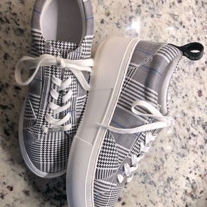 J/Slides Leather Courto Plaid Sneakers 9